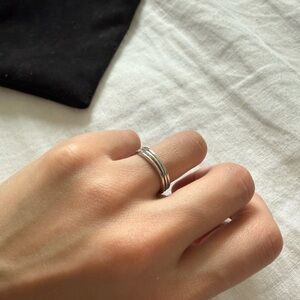 Silver Stacked Ring size 6
